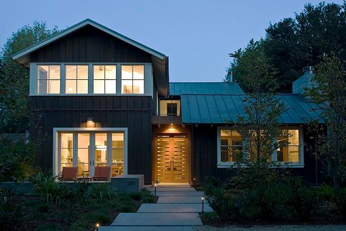 culori-casa-exterior-combinatii-alb-si-negru Casa cu fatada neagra