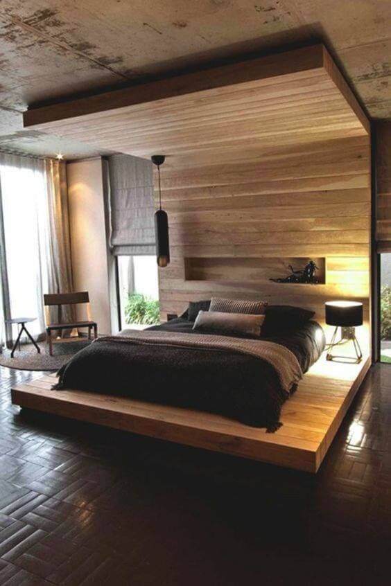 dormitor modern cu lemn 4