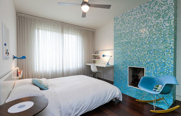 dormitor modern cu mozaic 1