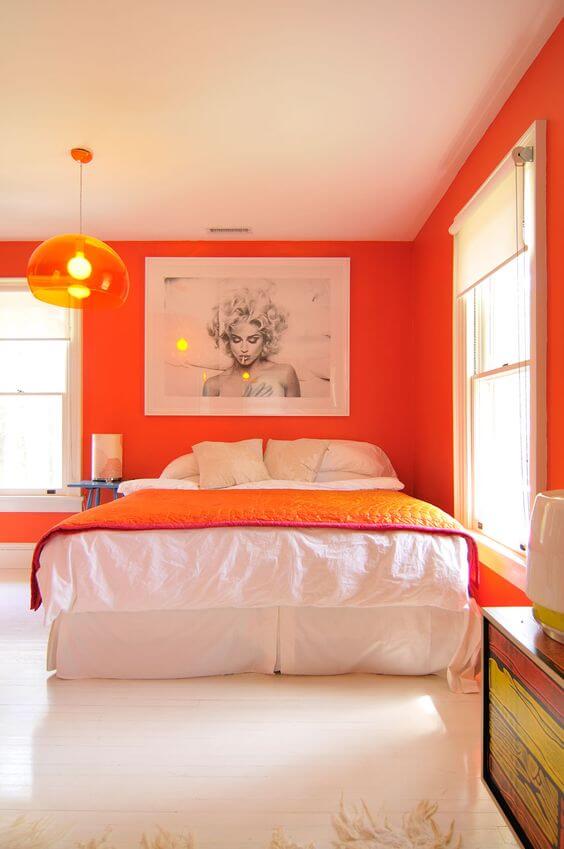 dormitor modern portocaliu 1