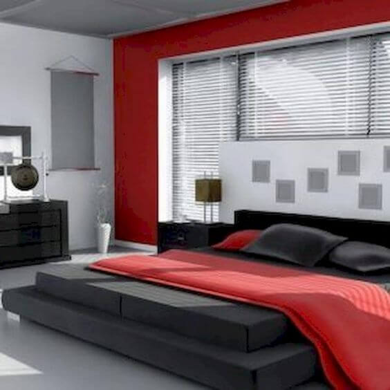 dormitor modern rosu 1