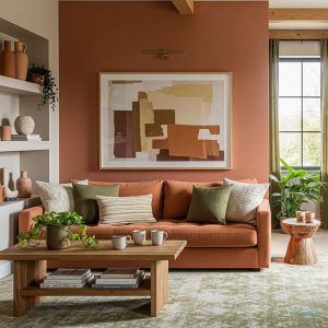 Paleta de culori a toamnei: Cum aduci nuantele de pamant, teracota si verde oliv in decorul casei tale